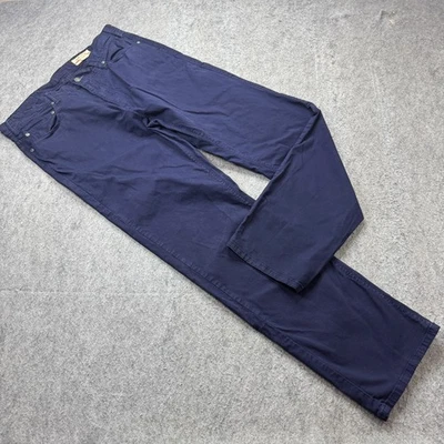Pantalones Orvis 5 bolsillos para hombre 36 x 30 azul elástico pierna recta sarga Foto 1 de 4