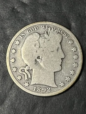 1892 s barber half dollar Key Date  - Image 1 of 2