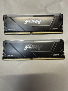 Kingston FURY Beast RGB DDR4 module 8GB x2 =16GB DIMM 288-pin 3200 MHz PC Memory - Photo 1/11
