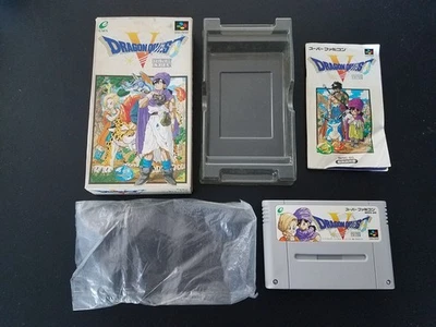 Nintendo Super Famicom SFC Dragon Quest V Completo CIB Importación Japonés VENDEDOR DE EE. UU. Foto 1 de 3