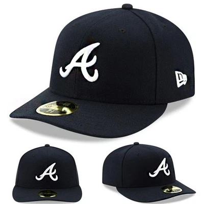 Gorra New Era Atlanta Braves Azul Marino Ajustada MLB Auténtica Carretera 2017 Gorra Bajo Perfil Foto 1 de 4