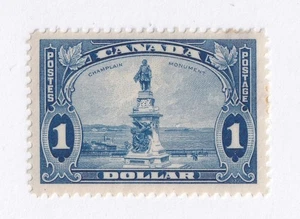 MATT'S STAMPS SCOTT CANADA #227 $1-DOLLAR CHAMPLAIN MONUMENT MH CV$60 - Picture 1 of 3