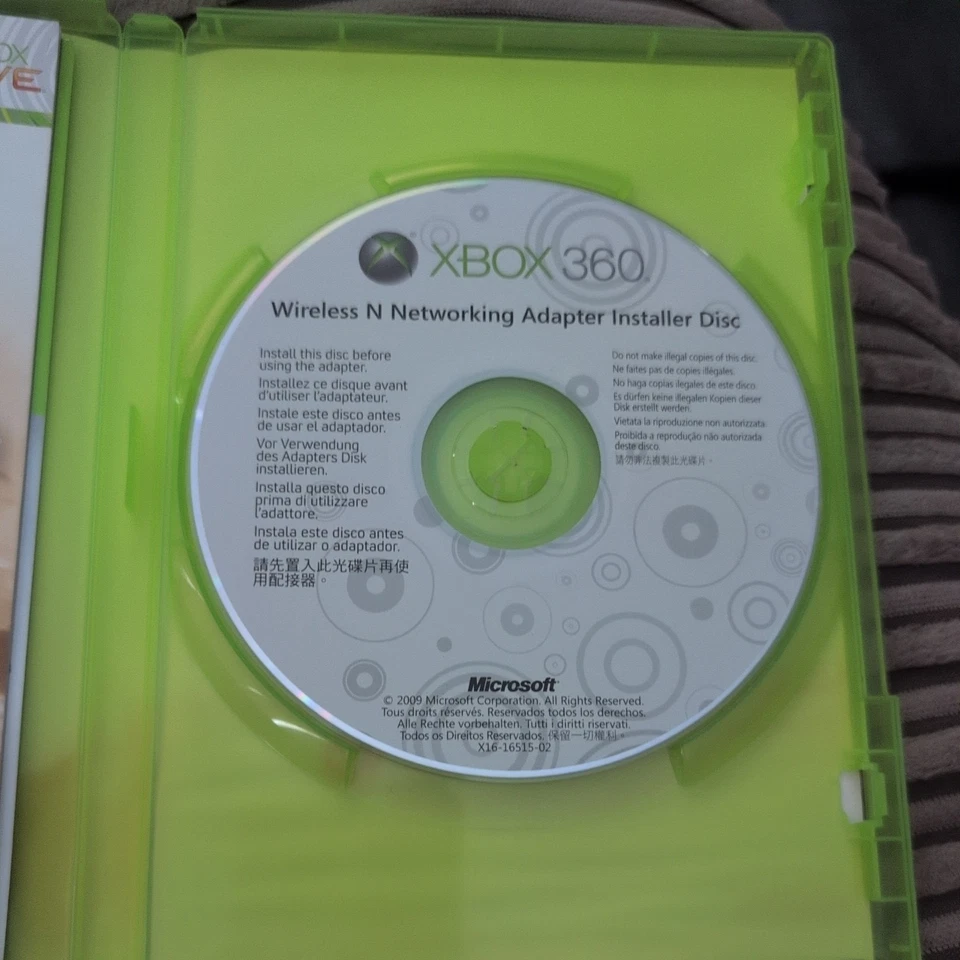 Xbox 360 Wireless N Networking Adapter Install Installer Microsoft - Disc only - Image 1 of 1