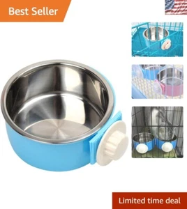 Cuenco para mascotas con diseño de bloqueo cruzado - Alimentador colgante moderno de agua y alimentos para caja - Imagen 1 de 9