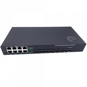 Switch Gigabit 8 SFP 8 RJ45 10/100/1000Mbps Plug & Play Non Géré Métal Robuste - Picture 1 of 5