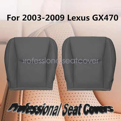 Cubierta de asiento inferior de cuero gris oscuro para conductor y pasajero Lexus GX470 2003-2009 Foto 1 de 4
