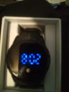 Digital Watch Black Blue LED Numbers Touch Screen by Actwc, Inc - Picture 1 of 3