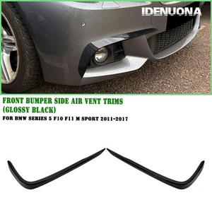 Embellecedores de ventilación de aire delanteros negros brillantes para BMW Serie 5 F10 F11 M Sport 11-17 12 - Imagen 1 de 10