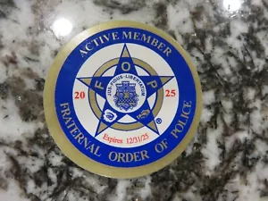 Fraternal Order Of Police 2025 Member 2 1/4" Sticker Emblem Round - Picture 1 of 3