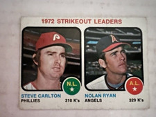QTY: 1973 Topps - Steve Carlton / Nolan Ryan - 1972 Strikeout Leaders #67