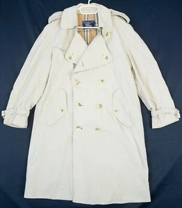 Abrigo vintage de algodón crema Burberry London para hombre M - Imagen 1 de 16