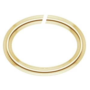 Anillo de salto abierto calibre 18ga oro amarillo 14k OD OVALADO 5mm x 7mm HECHO EN EE. UU. - Imagen 1 de 2