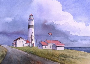Point Amour Lighthouse L'Anse Amour Labrador Canada Matted Art Prints - Picture 1 of 2