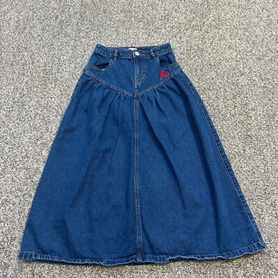 Falda midi de mezclilla con cintura caída Clara Urban Outfitters azul kimchi para mujer talla XS Foto 1 de 4