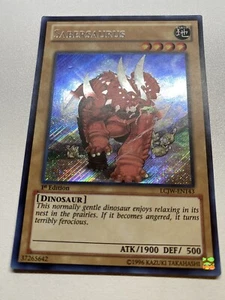 Yugioh Sabersaurus 1st Edition Secret Rare LCJW-EN143 MP - Picture 1 of 22