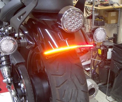 Kit de barra de luz de señal de giro LED eliminador de guardabarros Yamaha Bolt - lente de humo Foto 1 de 4