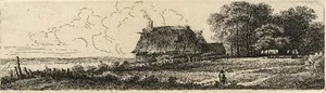 HOLEBEIN VON HOLBEINSBERG, Therese - Bauernhaus an Küste - Rad. um 1820 - Picture 1 of 2