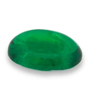3.75ct Natural Earth Cabuchon Zambian Emerald Gemstone Green Color GWLab Cert - Picture 1 of 5