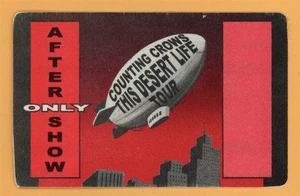 Counting Crows 1999 This Desert Life Concert Tour AFTER SHOW Backstage Pass - Picture 1 of 1