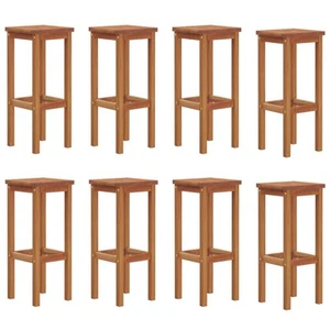 2/4/6/8x Solid Acacia Wood Outdoor Bar Chair Garden Outdoor Lounge Seat vidaXL - Picture 1 of 15