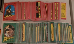 VINTAGE TOPPS INDIANA JONES RAIDERS OF THE LOST ARK & TEMPLE OF DOOM SETS 1980'S - Picture 1 of 2