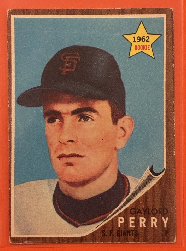 1962 Topps Gaylord Perry Rookie RC #199 Vintage Baseball Giants Salón de la fama Foto 1 de 2