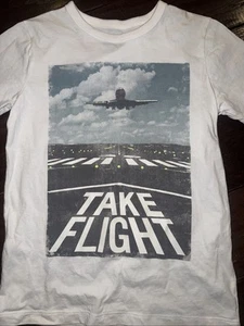 J.Crew Crewcuts Take Flight Airplane Plane Glow In The Dark Kids size 8 - Picture 1 of 3