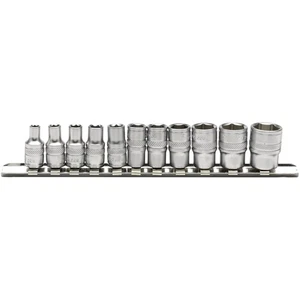 Draper 1/4" Imperial Socket Set on a Metal Rail 11 Piece 6 point Standard 16488 - Picture 1 of 1