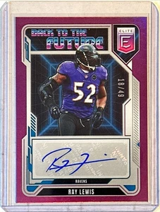 Ray Lewis 2025 Donruss Elite Back To The Future Purple Auto #BFS-RLS 18/49 - Picture 1 of 2