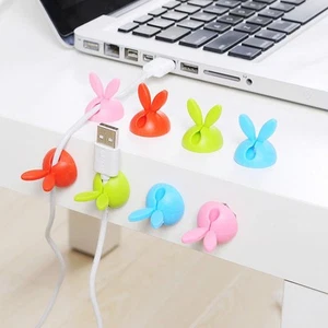 8 Pcs Wire Fixer Self-adhesive Cable Clips Organiser Cord Organizer - Afbeelding 1 van 12