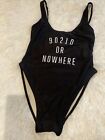 Private Party Womens One Piece Swim Black 90210 Or Nowhere NWOT Size M/L