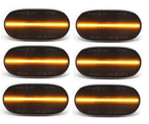 Für Mercedes Sprinter W906 VW Crafter 6x LED Seitenmarkierungsleuchten Schwarz - Zdjęcie 1 z 5