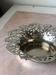 Elegant Vintage or Antique Metal Bowl - Striking Art Nouveau Style - Hallmarked - Picture 1 of 19