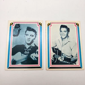 Lote de 2 tarjetas coleccionables de recuerdo de Elvis Presley The King Boxcar 1978 #60 #50 - Imagen 1 de 6