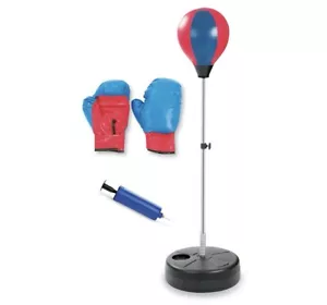 Knock Out Kids Boxing Punching Speed Bag with Adjustable Stand & Gloves, New - Picture 1 of 4
