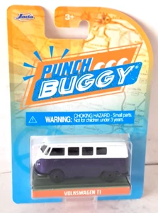 Jada Punch Buggy 1960s Volkswagen T1 Van VW Bus Purple & White 1/64 Scale - Picture 1 of 3