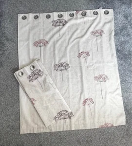 Dunelm curtains, flower, neutral Approx 114cm wide x 148cm long - Picture 1 of 4