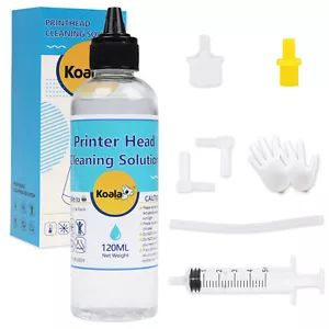 120ML Epson Printer Cleaning Kit Unblock Print Head Nozzles Clogs Cleaner Flush