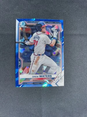 2021 Bowman Chrome Sapphire Drew Waters Atlanta Braves Prospect #BCP-81 - Image 1 of 2