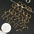 32X Nose Rings L-Shaped Studs Piercing Jewelry Set For Women Men Girls