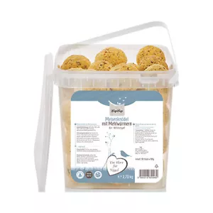Meisenknödel mit Mehlwürmern ohne Netz 30 Stück Vogelfutter Premiumfutter - Bild 1 von 1