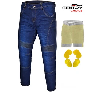 RIDERACT® Men Motorbike Pant Reinforced with Aramid Fiber Motorcycle Biker Jeans - Picture 1 of 11