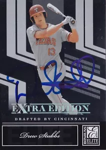 Drew Stubbs Signed 2007 Donruss Elite Extra Edition Rookie Card #19 RC Autograph - Picture 1 of 12