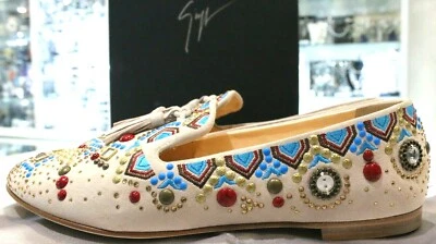 Mocasín de gamuza plano multicolor adornado con diseño Dalila Giuseppe Zanotti - talla 39,5 Foto 1 de 4
