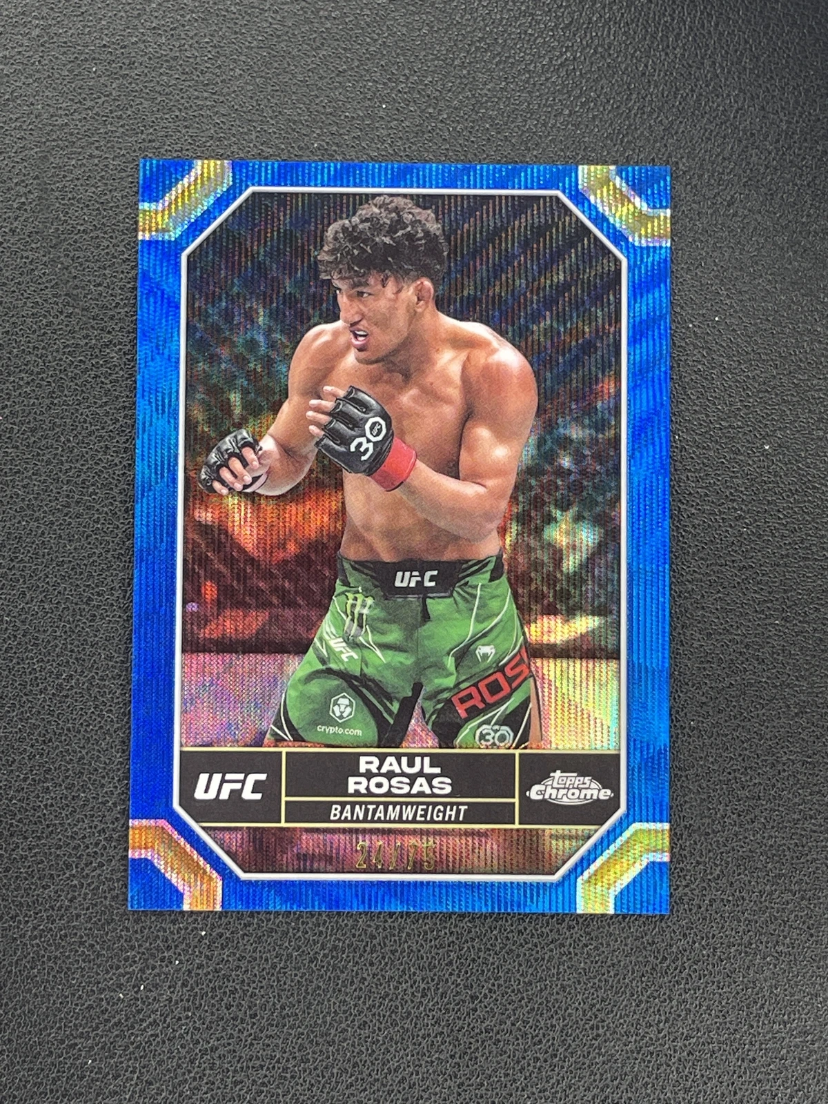 2024 Topps Chrome UFC Raul Rosas Blue Wave /75 X3XS