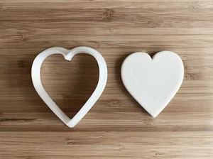 Heart Narrow Cookie Cutter Fondant Jewelry Mini Clay Earring Geometric Cutter - Picture 1 of 1