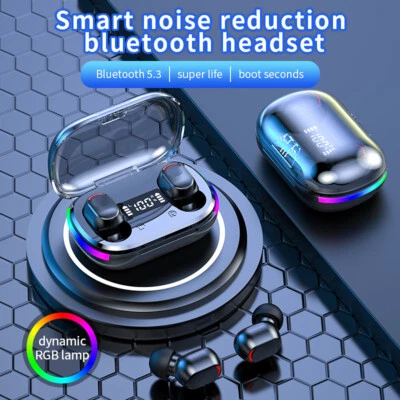 Bluetooth 5.3 Earbuds TWS True Wireless Headphones Earphone Waterproof All Phone - Image 1 of 4