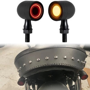 Motorcycle LED Blinker Turn Signal Amber Light For Harley Sportster XL 883 1200 - Picture 1 of 12