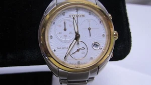 Citizen Eco-Drive Ladies Celestial White Dial Chronograph Watch FB1394-52A - Picture 1 of 9