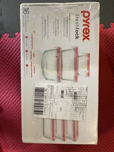 Nuevo conjunto de almacenamiento de alimentos frescos de vidrio Pyrex de 16 piezas - Imagen 1 de 3